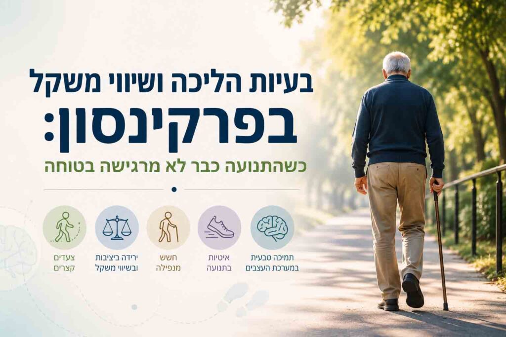 בעיות הליכה ושיווי משקל בפרקינסון שכדאי להכיר