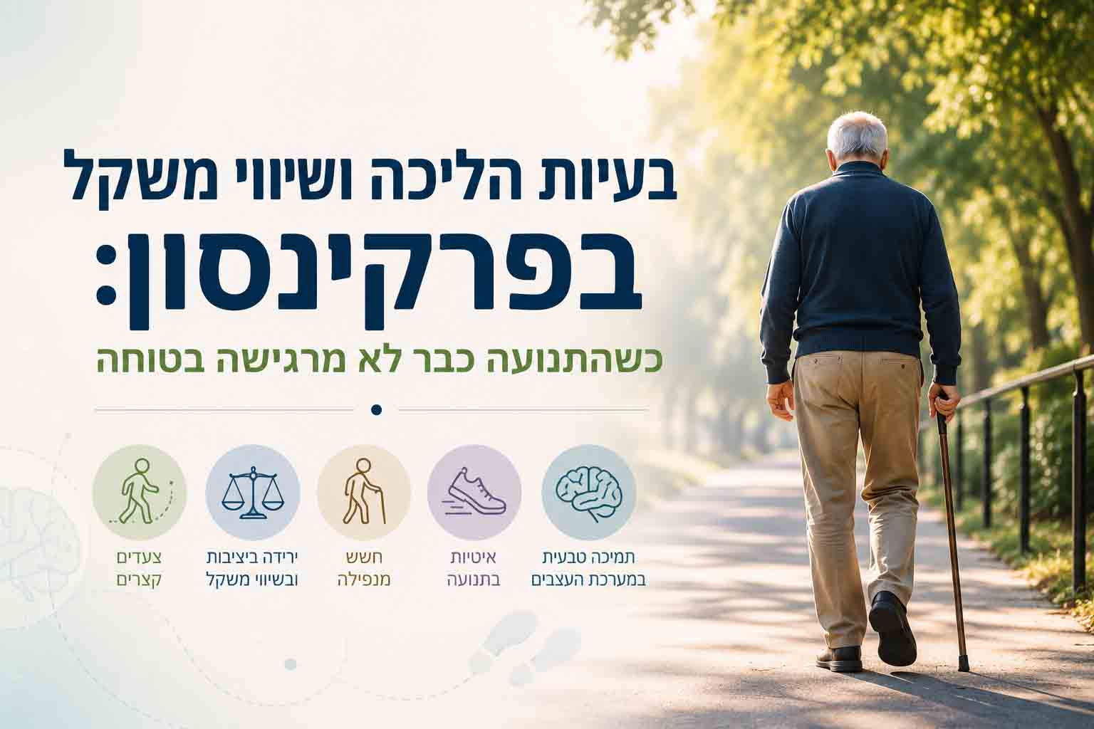בעיות הליכה ושיווי משקל בפרקינסון שכדאי להכיר